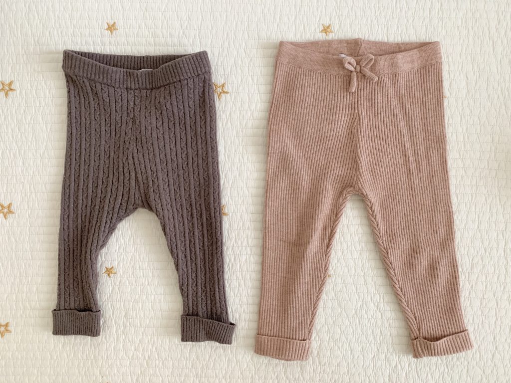 ポイント10倍】 ZARA ソフトタッチ リブ レギンス ブラウン 98㎝ kids